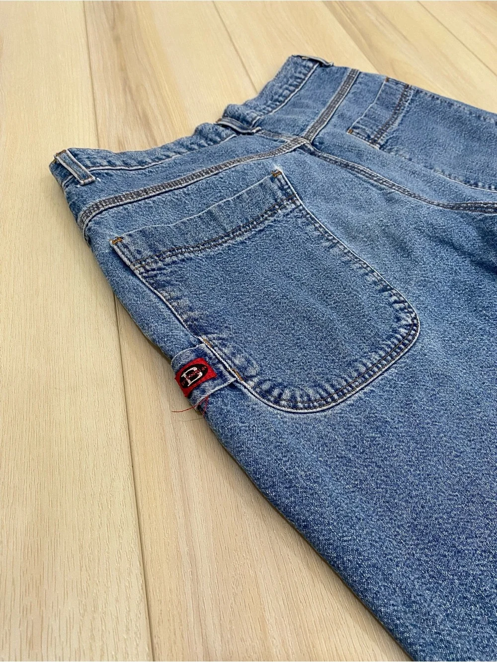 Vintage 90s Brittania Denim Jean Carpenter Cargo Jorts Shorts 33